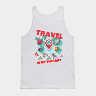 Travel is my therapy Tank Top